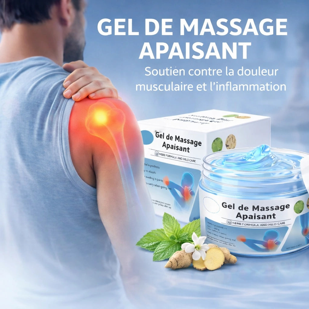 Gel apaisant pour les douleurs musculaires, détendez vos articulations et vos muscles  CI